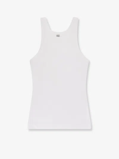 Totême Toteme Women Cotton Ribbed Knit Tank Top In White