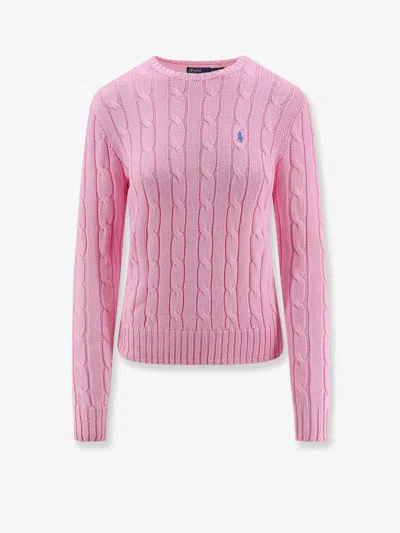 Polo Ralph Lauren Pink Cotton Sweater In Pink