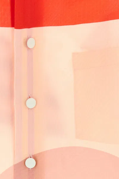 Fendi Patchwork Print Cropped Silk Shirt In Multi