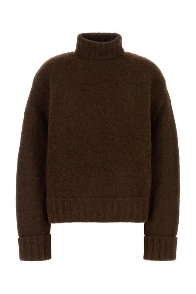 Dsquared2 Dsquared Brown Stretch Alpaca Blend Sweater In Brown