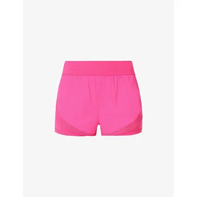Sweaty Betty Womens Fuchsia Pink Tempo Run High-rise Stretch-woven Shorts In Pink