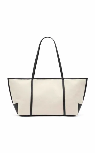St Agni Slim Bateau Tote Canvas In Brown