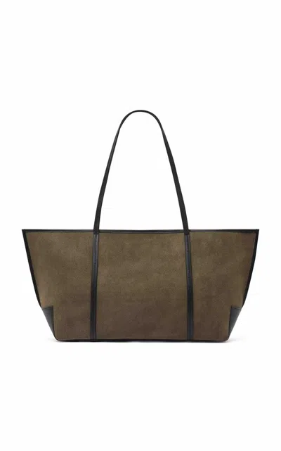 St Agni St. Agni Bateau Large Suede Tote Bag In Brown
