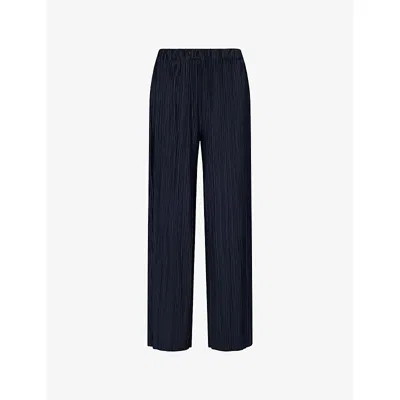 Samsoe & Samsoe Samsoe Samsoe Womens Black Uma Wide-leg High-rise Stretch-recycled Polyester Trousers