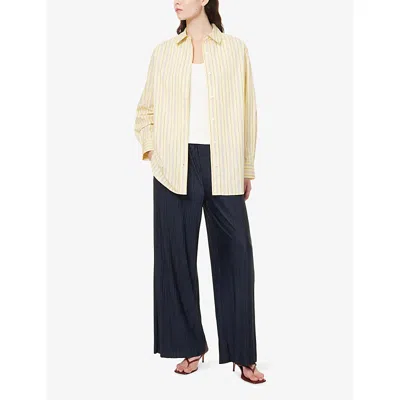 Samsoe & Samsoe Samsoe Samsoe Womens Black Uma Wide-leg High-rise Stretch-recycled Polyester Trousers