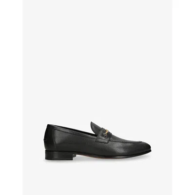 Valentino Garavani Vlogo Signautre Leather Loafers In Black