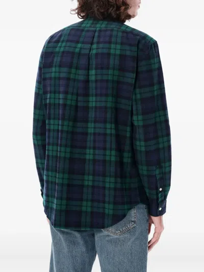 Polo Ralph Lauren Ralph Lauren Custom Fit Long Sleeve Shirt Green In Green