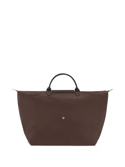 Longchamp Large Le Pliage Green Tote Bag In Brown