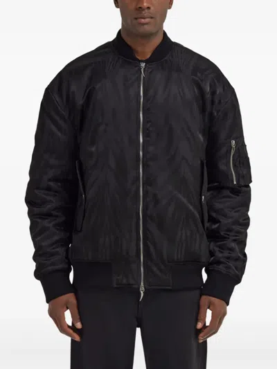 斑马纹飞行员夹克