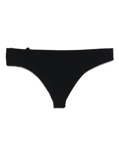 Christopher Esber Ruched Crescent Side Brief In Black In Black