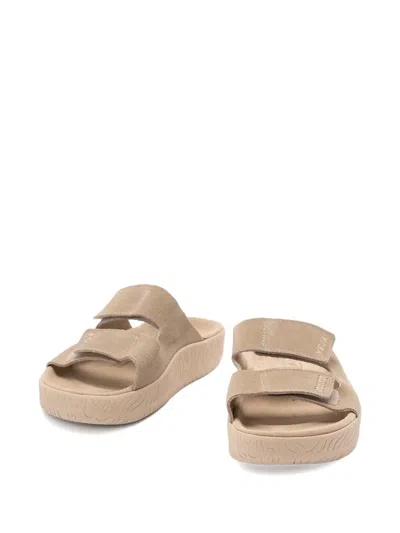 Veja Beige Chunky Platform Logo Sandals