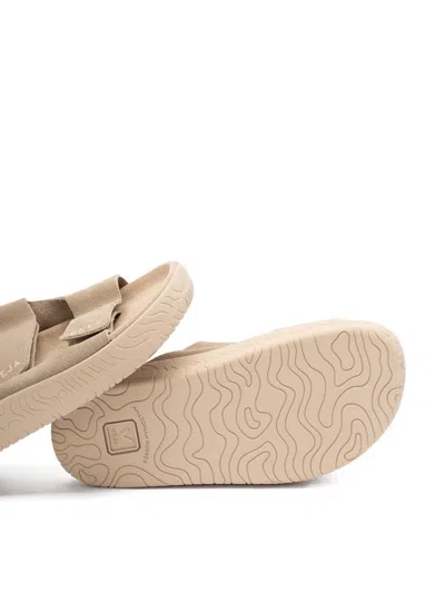 Veja Beige Chunky Platform Logo Sandals