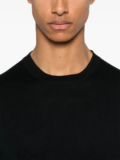 Alpha Studio Black Cotton T-shirt