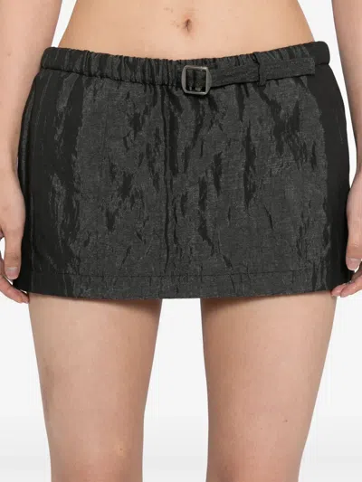 Christopher Esber Crushed Belted Mini Skirt