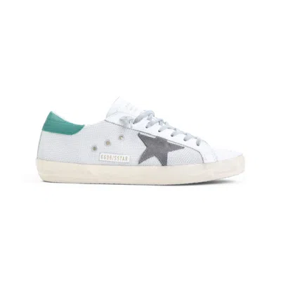 Golden Goose Superstar White Low-top Sneaker With Star Patch On The Side And Lettering Logo In Leather Man