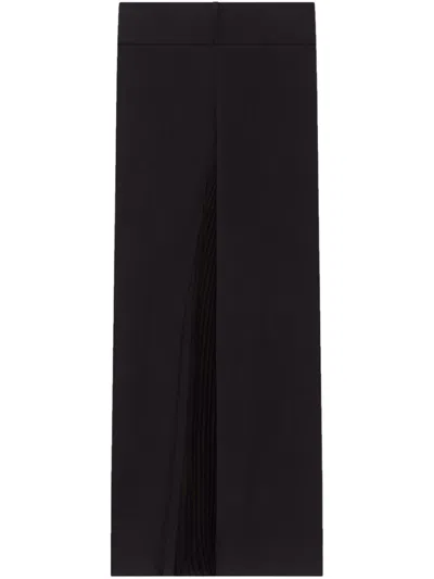 Courrèges Tailored Black Trousers With Unique Fringe Detail In Black