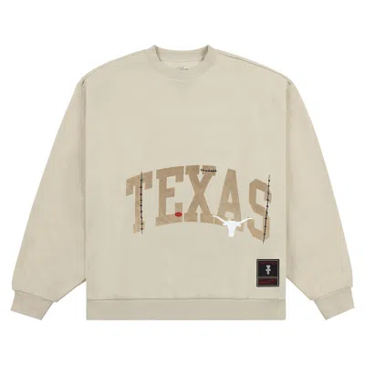 Pre-owned Cactus Jack By Travis Scott X Mitchell & Ness University Of Texas Crewneck 'tan' In Brown