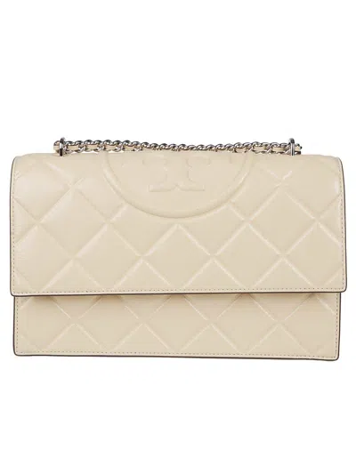 Tory Burch Small Fleming Convertible Shoulder Bag In Neutral