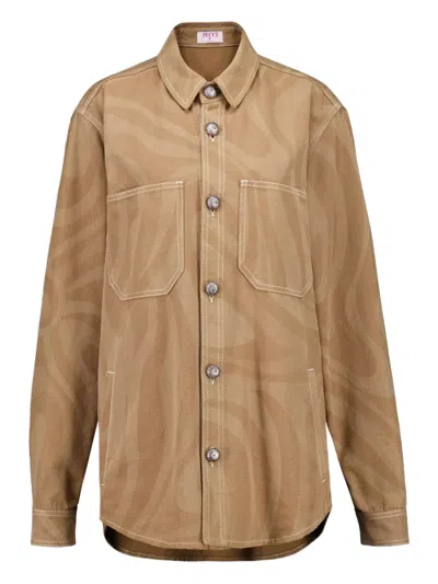 印花衬衫式夹克