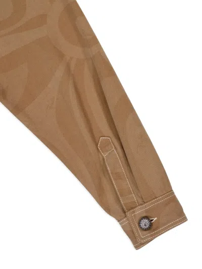 印花衬衫式夹克