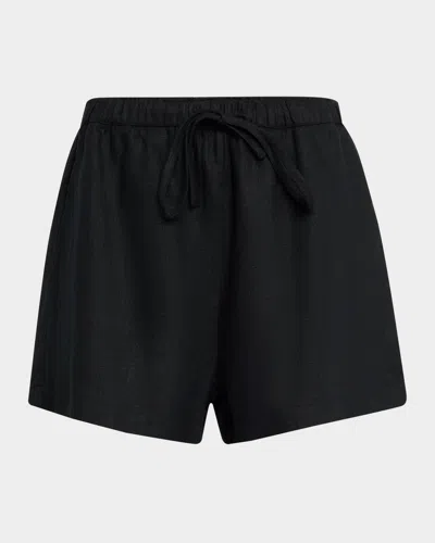 Rails Jenner Linen Drawstring Shorts In Black