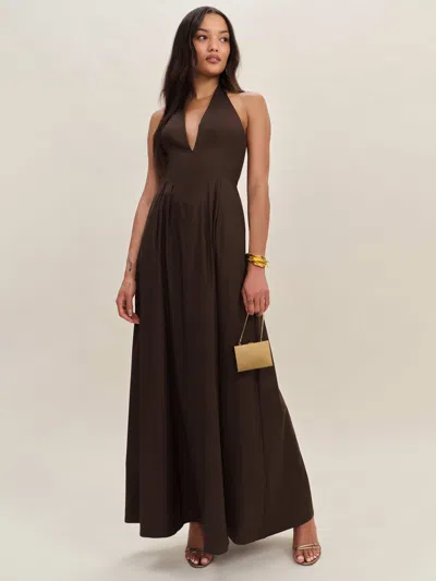 Reformation Briony Dress Brown 6