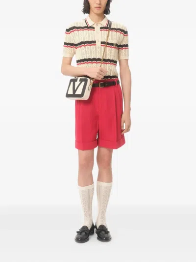 Valentino Polo Shirt Vlogo Signature In Multi