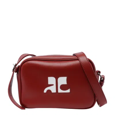 Courrèges Modern Camera Bag Adjustable Strap In Red