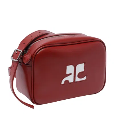 Courrèges Modern Camera Bag Adjustable Strap In Red