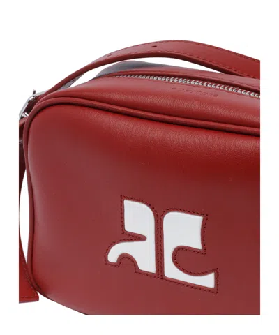 Courrèges Modern Camera Bag Adjustable Strap In Red