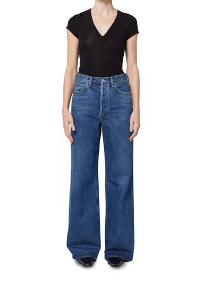 Agolde Jeans With Belt Loops In Blue