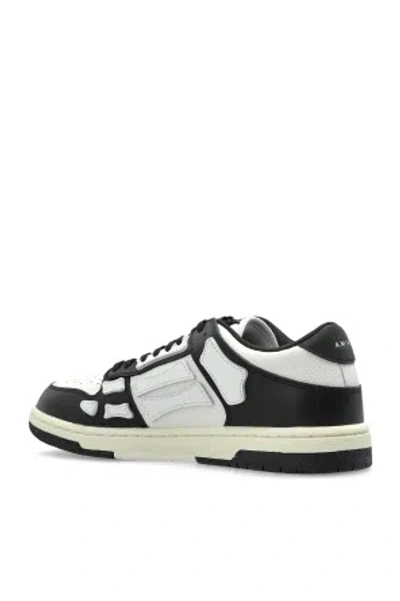 Amiri Skel Bicolor Leather Low-top Sneakers In White