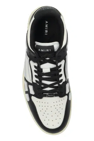 Amiri Skel Bicolor Leather Low-top Sneakers In White