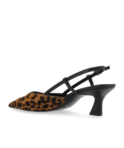 Stuart Weitzman Vinnie Leopard Kitten Slingback Pumps