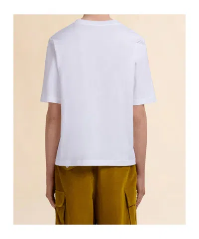 Marni Cotton T-shirt With Maxi Print In White