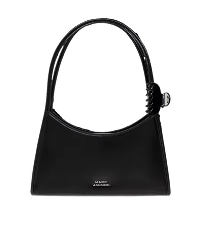 Marc Jacobs Glam Claw Clip Leather Shoulder Bag In Black