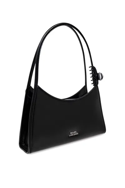 Marc Jacobs Glam Claw Clip Leather Shoulder Bag In Black