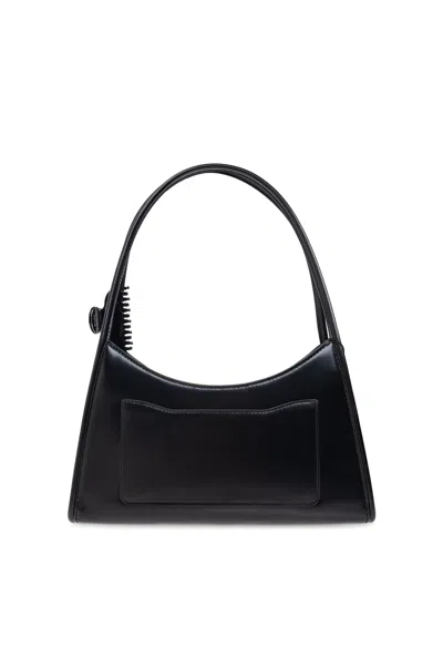 Marc Jacobs Glam Claw Clip Leather Shoulder Bag In Black