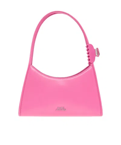 Marc Jacobs The Claw Clip Shoulder Bag In Brushed Leather Color Pink
