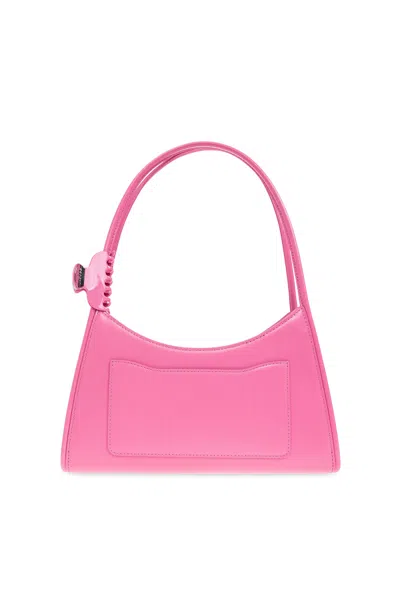 Marc Jacobs The Claw Clip Shoulder Bag In Brushed Leather Color Pink