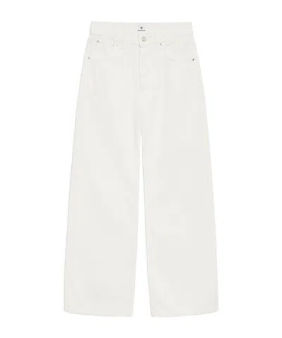 Anine Bing White Straight Leg Jeans