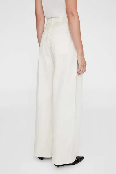 Anine Bing White Straight Leg Jeans