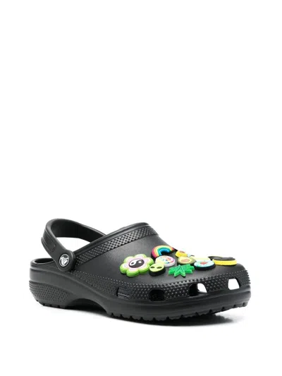Crocs Classic Multi-charm Sandals In Black