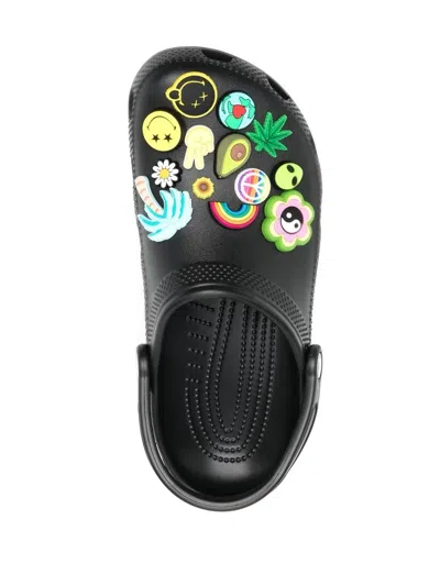 Crocs Classic Multi-charm Sandals In Black