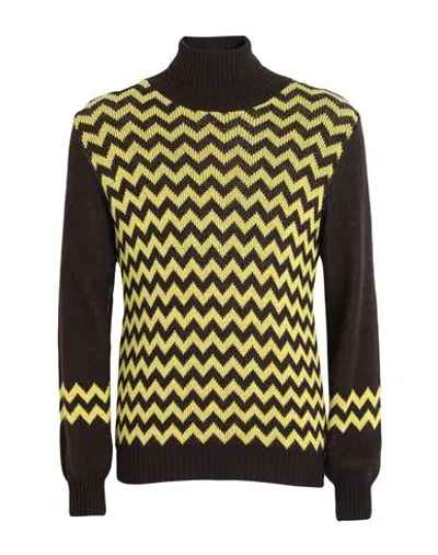 Daniele Alessandrini Homme Man Turtleneck Yellow Size 38 Acrylic, Wool, Viscose, Alpaca Wool