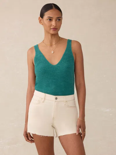 Faherty Miramar Linen V-neck Tank