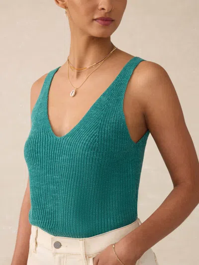 Faherty Miramar Linen V-neck Tank