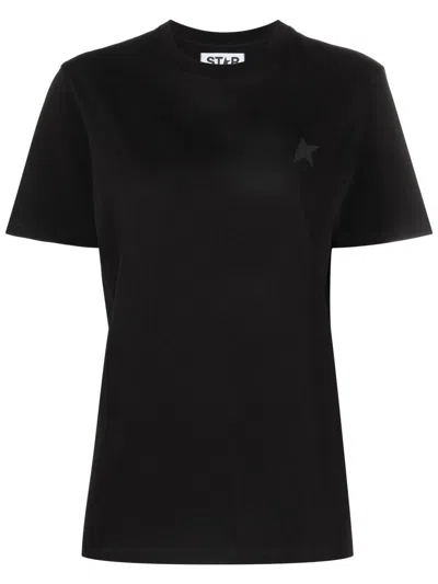 Golden Goose Black Logo-embroidered Short-sleeved T-shirt