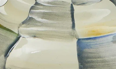 Mackenzie-childs Large Sterling Check Enamel Pillar Candlestick