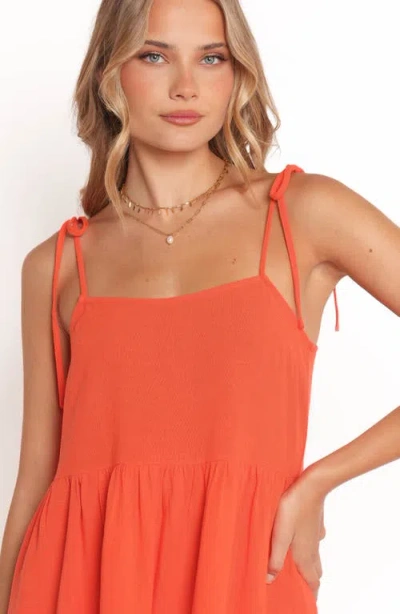 Petal And Pup Petal & Pup Emerson Tie Strap Minidress In Orange